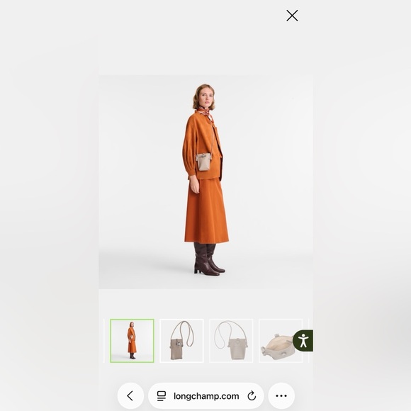 Longchamp Leather Shoulder Phone Bag - Picture 6 of 6